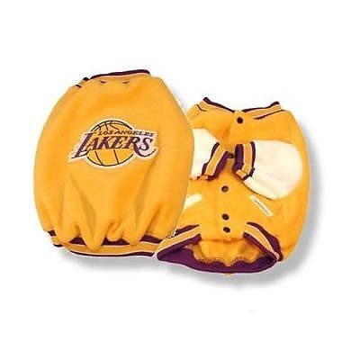 DOG PET VARSITY JACKET   LOS ANGELES LAKERS   NBA LICENSED   SIZE 