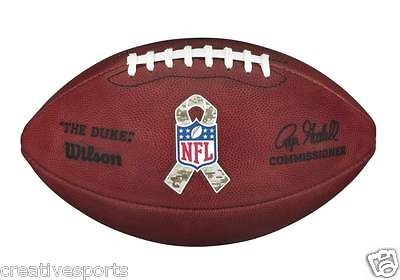   WILSON LEATHER NFL PRO GAME FOOTBALL F1100 MILITARY CAMO RIBBON ** NEW