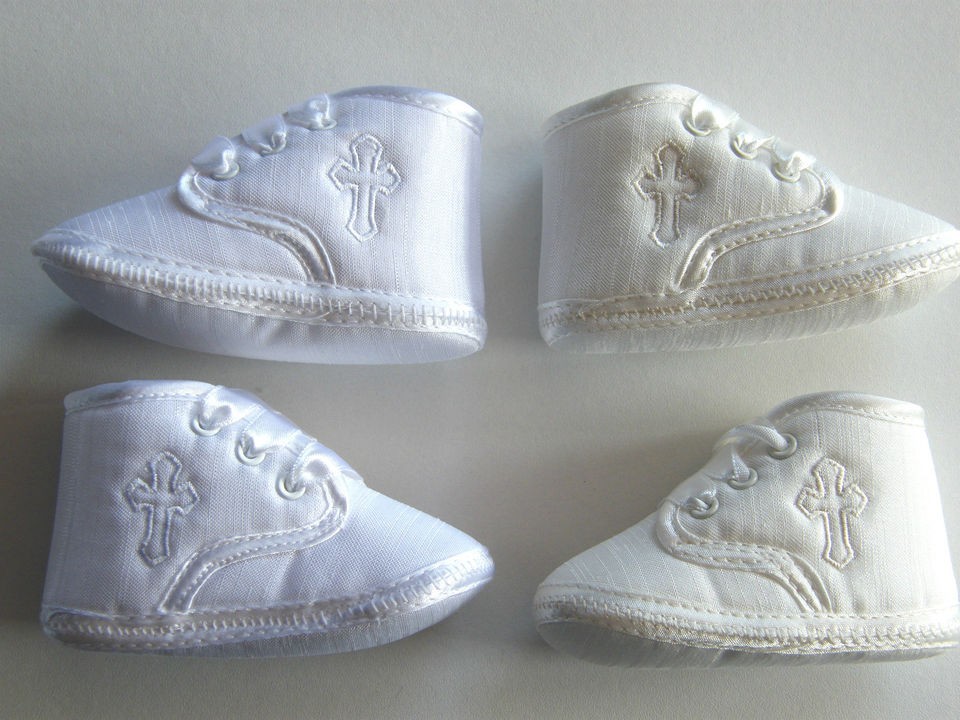 boys christening shoes ivory