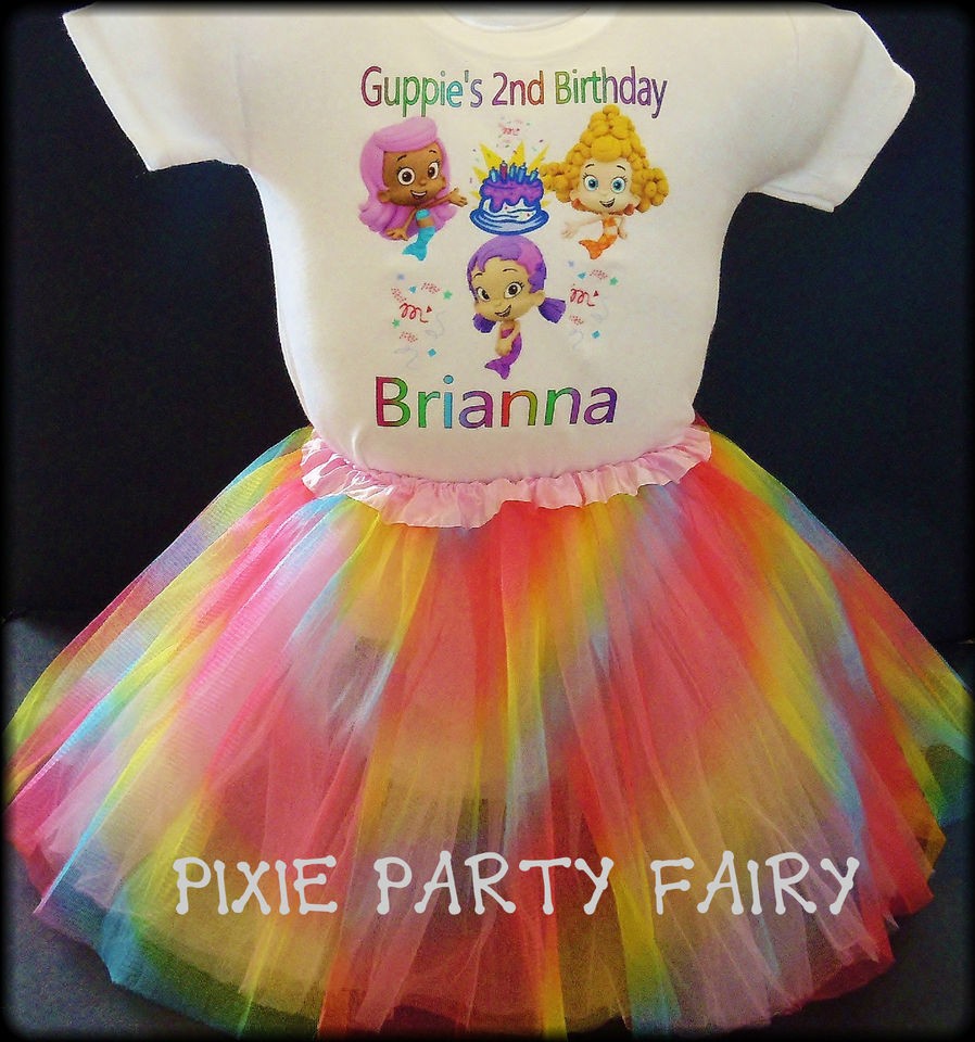 Bubble Guppies Tutu Personalized T shirt add AGE NAME Baby 1st 2nd 