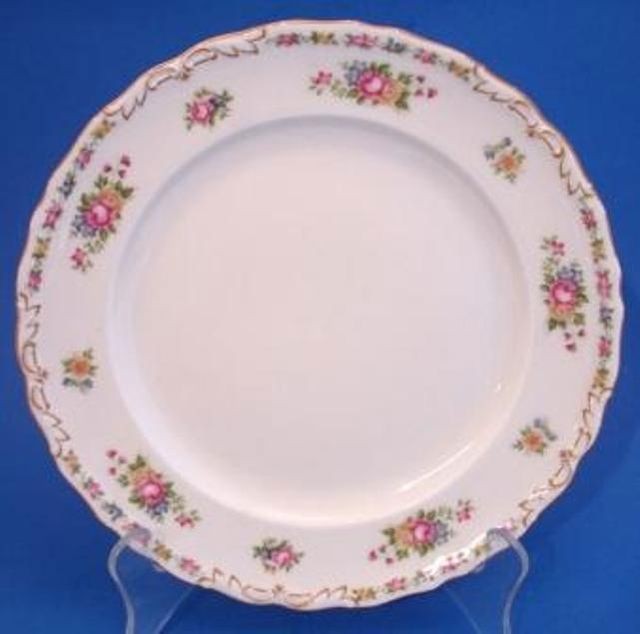 EPIAG China Dinner Luncheon Plate Roses Dinnerware