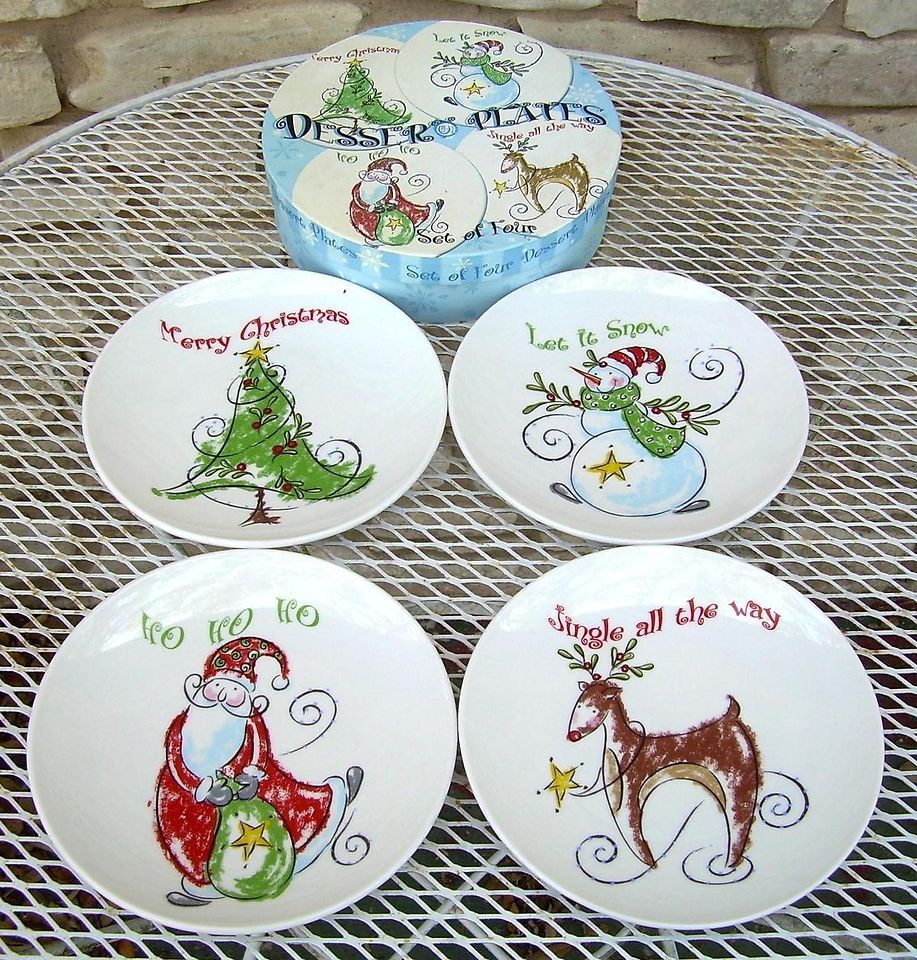   Christmas 2012 Cookie Plate Reindeer Polish Pottery Hostess Gift