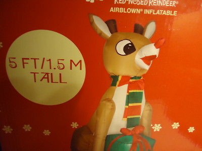   RUDOLPH AIRBLON INFLATABLE REINDEER CHRISTMAS YARD LIGHTS UPDECOR