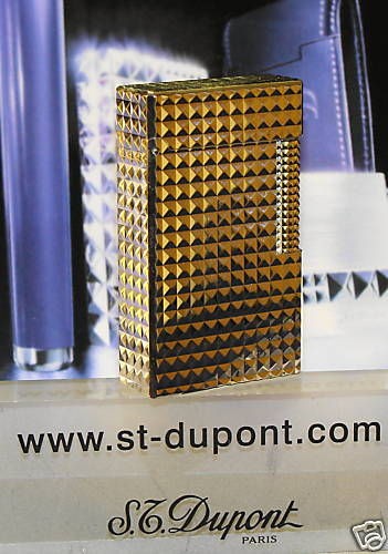 DuponT Palladium Plate Diamond Head LIGHTER