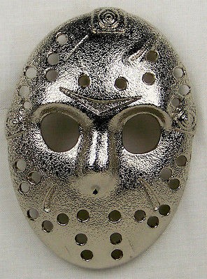 Jason Mask Silver Belt Buckle