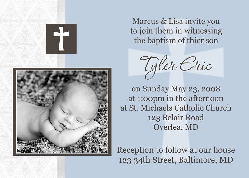 Photo Christening/Baptism Invitations *Print your Own*