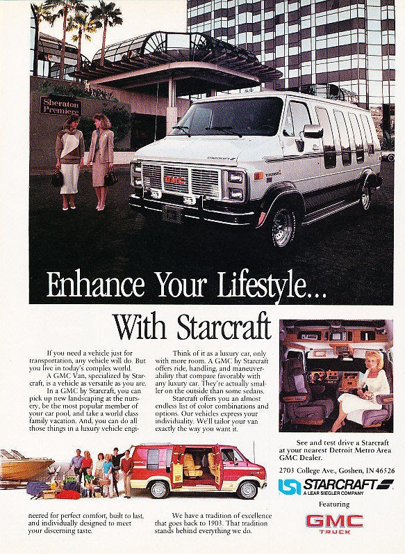 1986 GMC Starcraft Vandura Van Truck   Classic Vintage Advertisement 