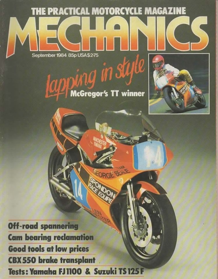 Mech Sept 1984 Yamaha FJ1100 Suzuki TS125 Honda GL650 Silver Wing TTF2 