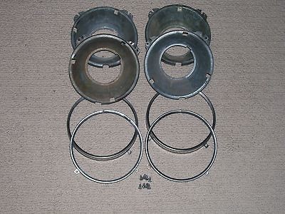   BUICK CADILLAC HEADLIGHT BUCKETS & TRIM RINGS (Fits 1967 Buick