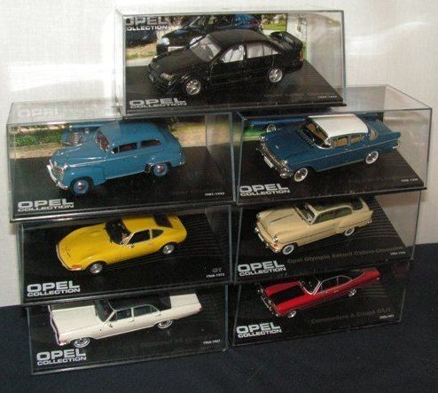 COLLECTION OPEL (VAUXHALL)LOT OF 7 CARS IXO 1/43   GT KAPITAN LOTUS 