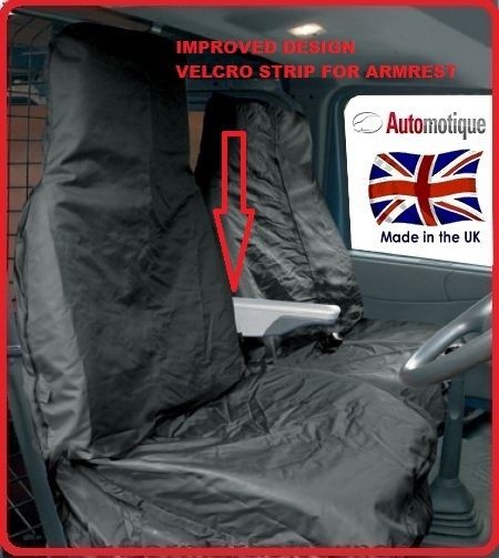 FORD TRANSIT (06 ON)VAN SEAT COVER SET HEAVY DUTY WATERPOOF + ARMREST 