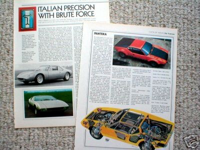 De Tomaso Cars/Auto Article/Photo’​s/Picture’sPA​NTERA,