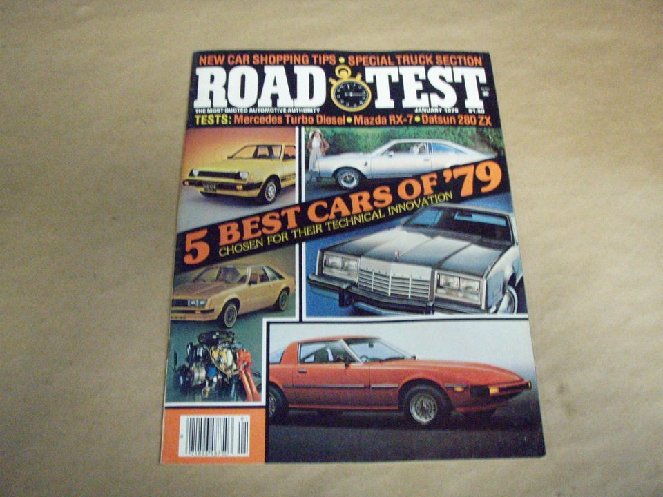   1979 ROAD TEST MAGAZINE MERCEDES TURBO DIESEL MAZDA RX7 DATSUN 280ZX