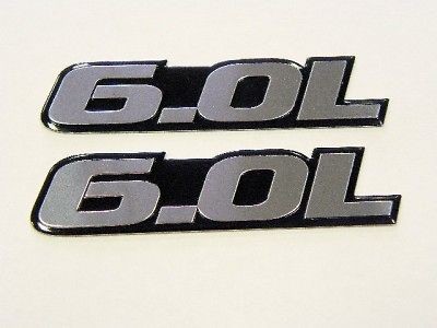 HUMMER H2 SUT V8 LQ4 6.0L ENGINE BADGE EMBLEMS PAIR