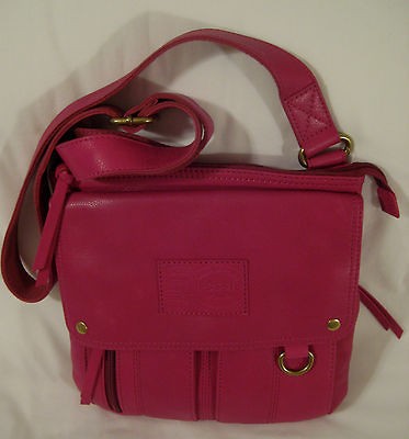 FOSSIL MORGAN TRAVELER DUSTY ROSE LEATHER CROSSBODY/MESS​ENGER BAG 