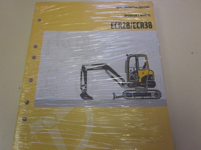 Volvo ECR28 ECR38 Excavator Operators Manual New