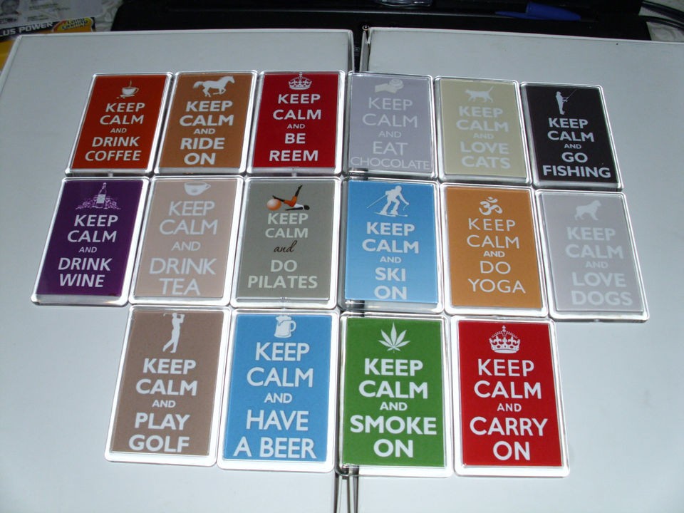 KEEP CALM NOVELTY FRIDGE MAGNET = 16 DIFFERENT FRIDGE MAGNET DESIGNS 