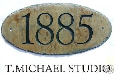 ENGRAVED STONE ADDRESS MARKER/Sign/Plaque/House/Number /slate/ #WC1