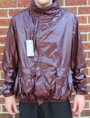   Mens K Way Burgundy Hidden Hooded Jacket V029R082500 Sz 46 $381