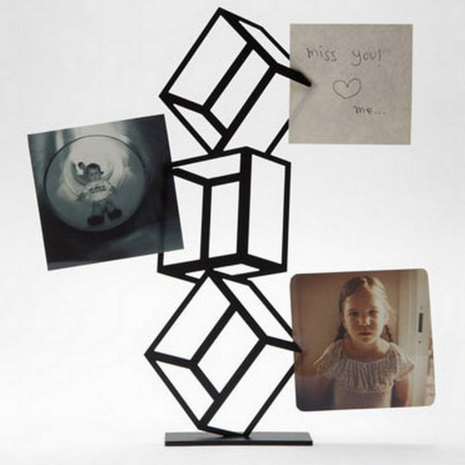 Cube Tower Artori Photo Memo Holder 3D Optical Illusion Unique Stand 