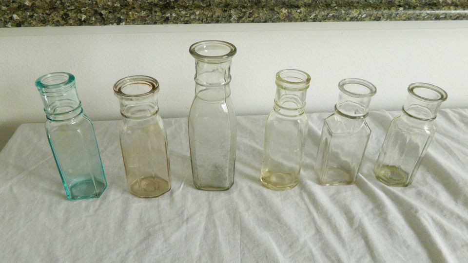 PICKLE, PEPPER SAUCE, CONDIMENT BOTTLE LOT OF SIX BOTTLES NICE LOT