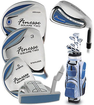 NEW ADAMS GOLF LADIES FINESSE 18pc GOLF SET SKY BLUE ~PETITE  1