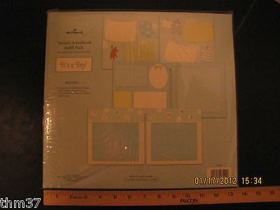 Hallmark 12 x12 Instant Scrapbook Refill pages ITS A BOY SBK6002