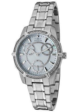 Invicta Watch 1777 Womens Wildflower White Diamond White MOP Dial SS