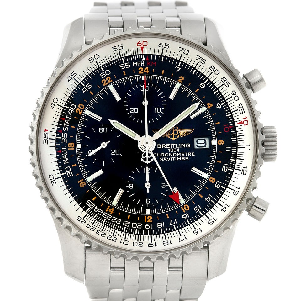 Breitling Navitimer World Chronograph Steel Watch A24322