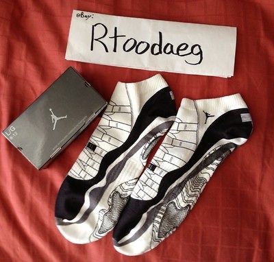 NEW NIKE JORDAN RETRO 11 CONCORD SOCKS XI LARGE L 8 12