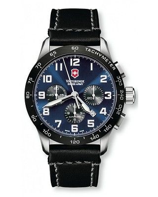   ARMY VICTORINOX Mens Air Boss 6 Automatic Chrono Blue Watch 241188.1