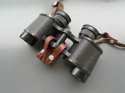 WWII SWISS MILITARY ARMY Kern Leica Binoculars Field Glass  Leather 