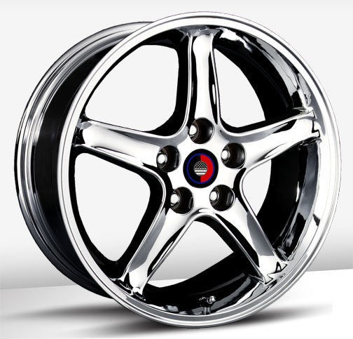 17x9 OE Concepts Cobra R Replica Chrome Wheel/Rim(s) 4x108 4 108 4x4 