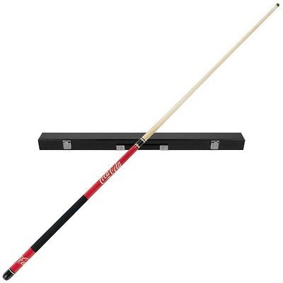 COCA COLA 20oz Pool Cue Stick w/Case, Red Classic Logo, Coke 