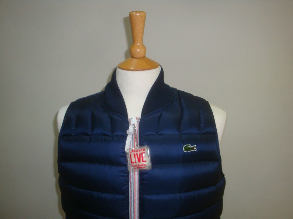 LACOSTE LIVE fitted blouson gilet bodywarmer down jacket body warmer 