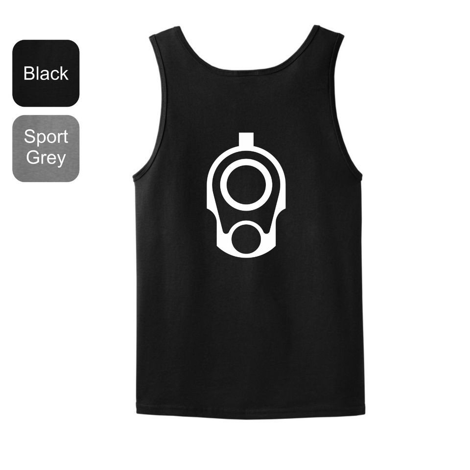 Colt 45 Muzzle TANK TOP T Shirt Pistol 9mm Firearm 1911 Shooting 