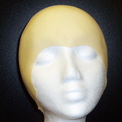 Bald Head Wig Skin Cap Latex Flesh Color Theater Casting Clown 