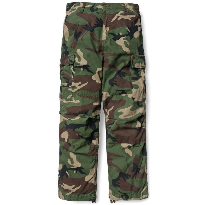 Carhartt Mens Cargo Pants Columbia Ripstop Loose Fit Camo Green Stone 