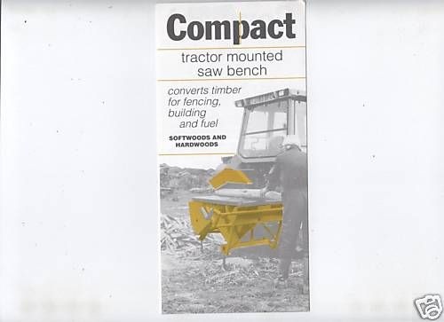 COMPACT TRACTOR MOUNTE​D SAW BENCH SALES LEAFLET