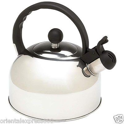 NEW Stainless Steel Whistling TEA KETTLE TEA POT 2.3 Liter LOWEST 