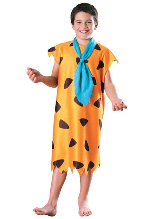   Flintstone Cartoon Cave Man Caveman Dress Up Halloween Child Costume