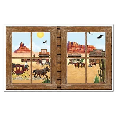 Wild West Western Theme Party Giant Window Decoration