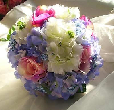 silk flowers hydrangea blue