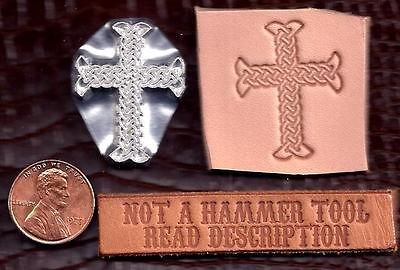   LEATHER CRAFT ARBOR PRESS TOOLS R DYNAMITE BOSS CELTIC CROSS WEAVE