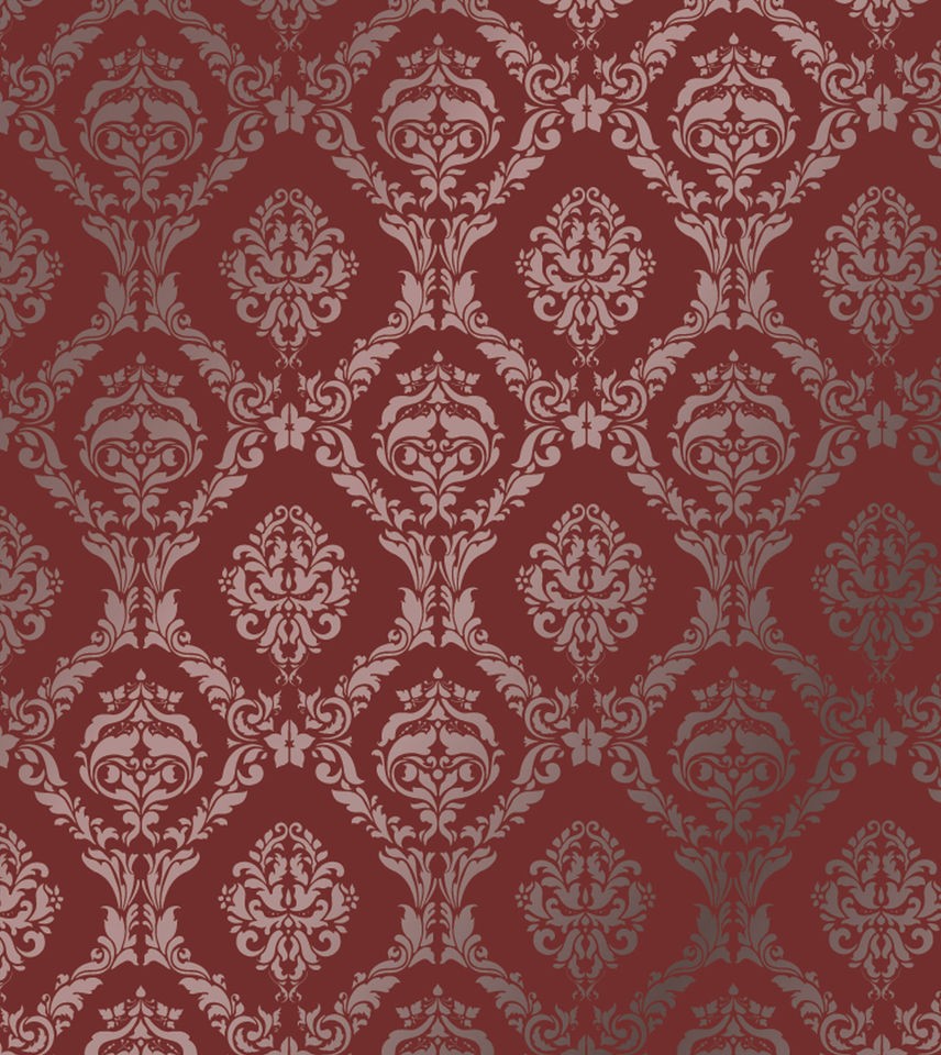 LARGE WALL DAMASK STENCIL PATTERN FAUX MURAL #1007