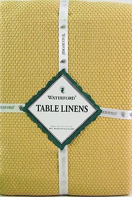 Waterford Tablecloth Crosshaven Spun Gold 70 x 144   NEW