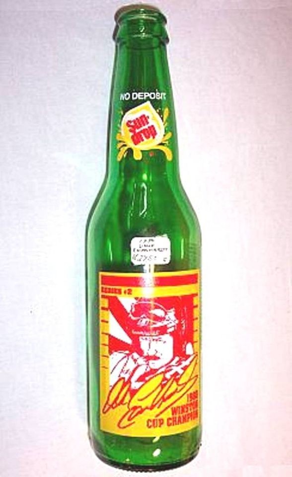 SUN DROP soda empty bottle Dale Earnhardt #2 1980 champion