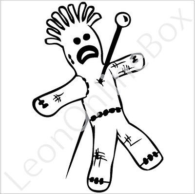 Voodoo Doll   Cartoon Decal Vinyl Car Wall Laptop Cellphone Sticker