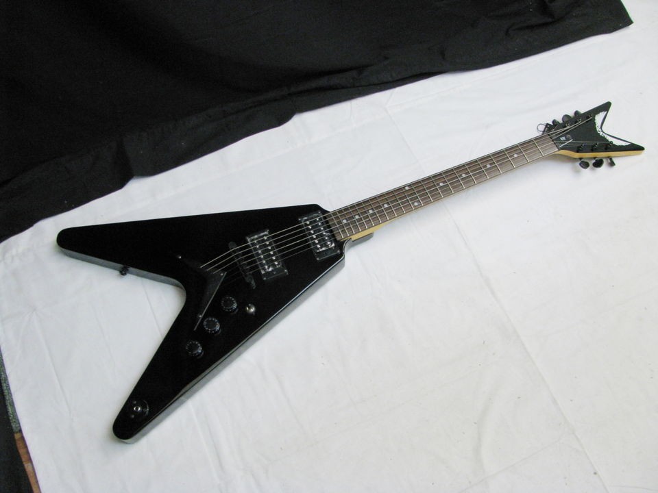 DEAN V X VX electric GUITAR Classic Black   Flying V Style   Grover 