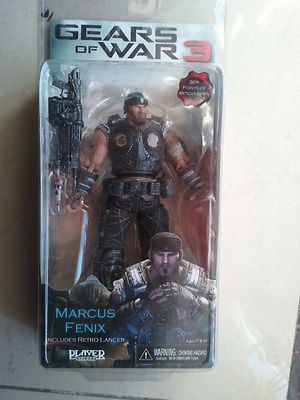 NECA Gears of War 3 Series 1 Marcus Fenix w/ Retro Lancer 7 Action 